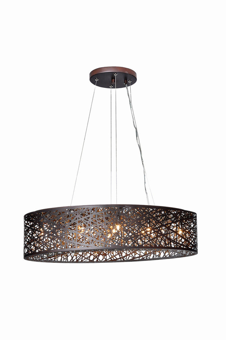 ET2 Inca 9 Light Pendant E21310 Linear Chandeliers ET2 Bronze  