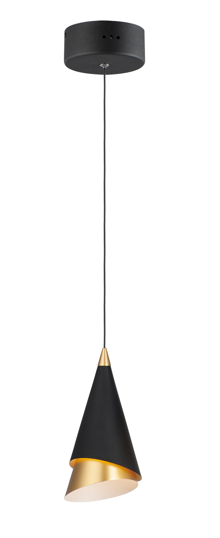 ET2 Mermaid 1 Light LED Pendant E21441 Mini-Pendants ET2 Black / Metallic Gold  