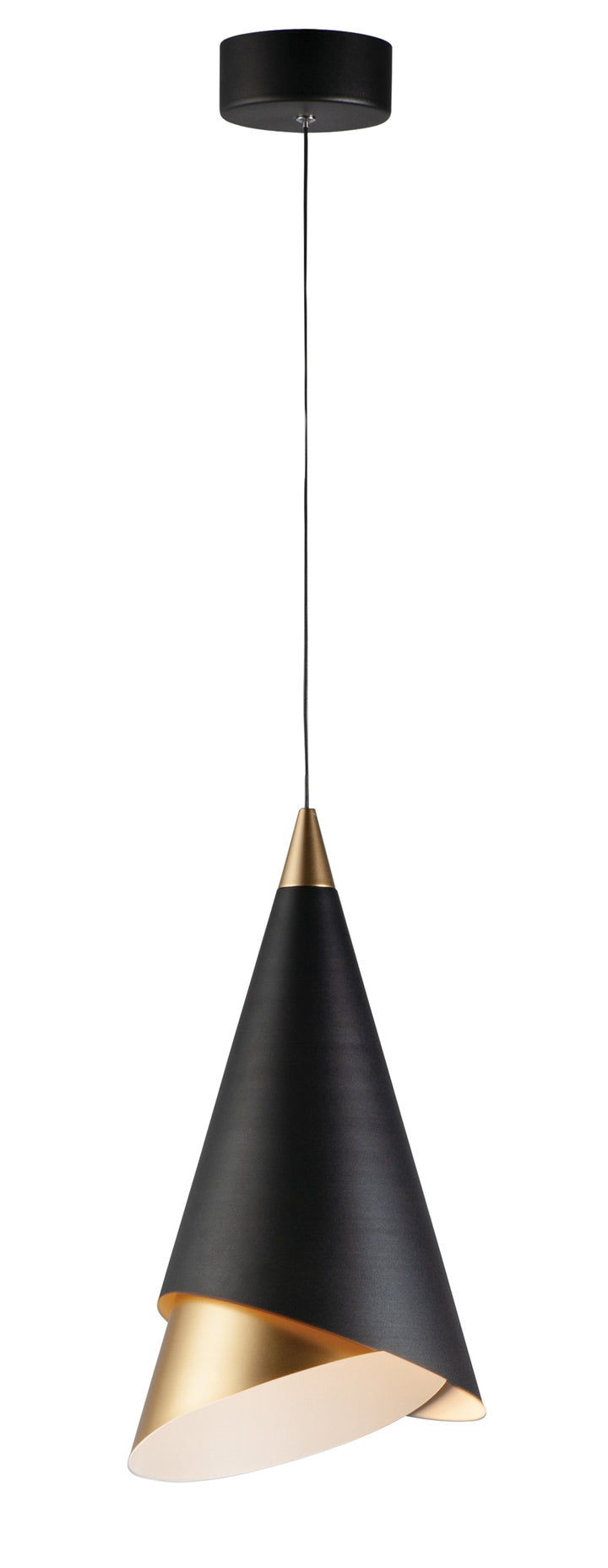 ET2 Mermaid 1 Light LED Pendant E21448 Mini-Pendants ET2 Black / Metallic Gold  