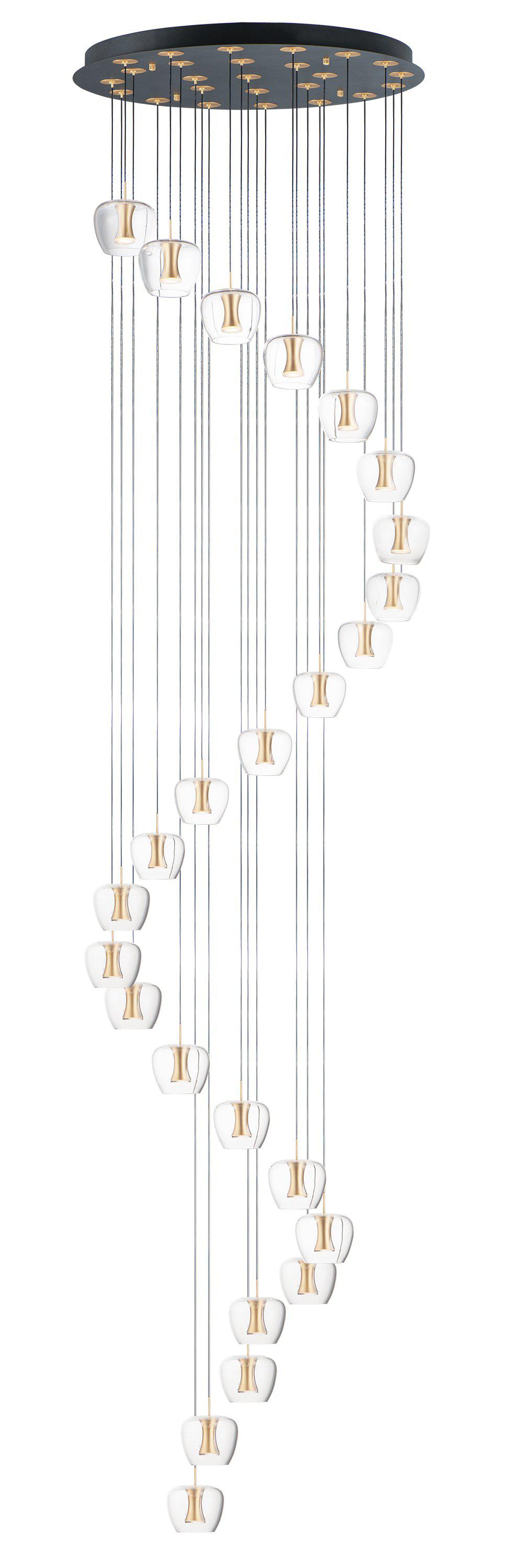 ET2 Newton 25 Light LED Pendant E24169 Pendants ET2 Black / Gold  