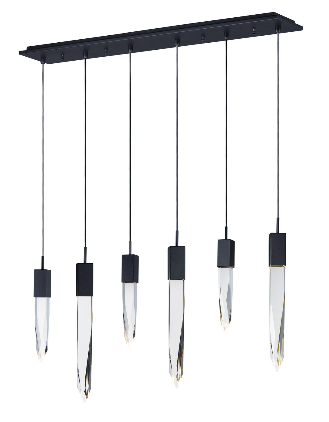 ET2 Quartz 6 Light LED Pendant E31245 Pendants ET2 Black  