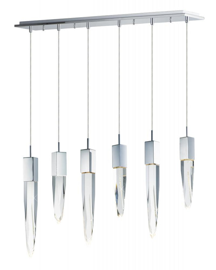 ET2 Quartz 6 Light LED Pendant E31245 Pendants ET2 Chrome  