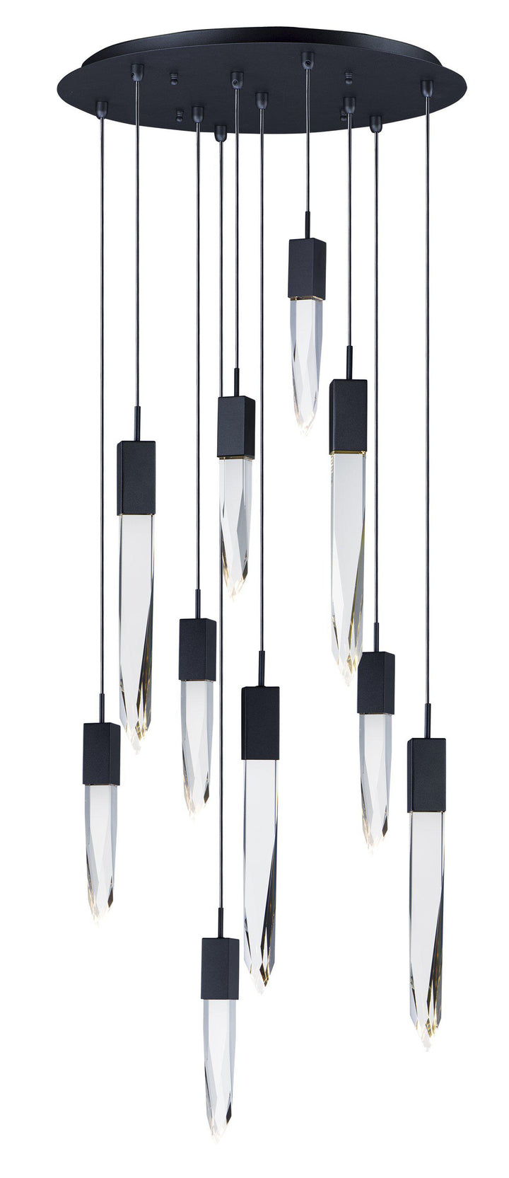 ET2 Quartz 10 Light LED Pendant E31247 Pendants ET2 Black  