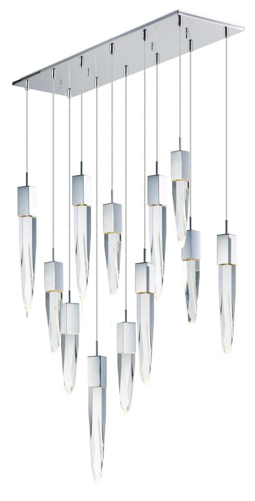 ET2 Quartz 12 Light LED Pendant E31248 Pendants ET2 Chrome  