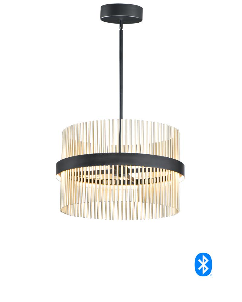 ET2 Chimes-Single Pendant 34205 Pendants ET2 Black|Brass  