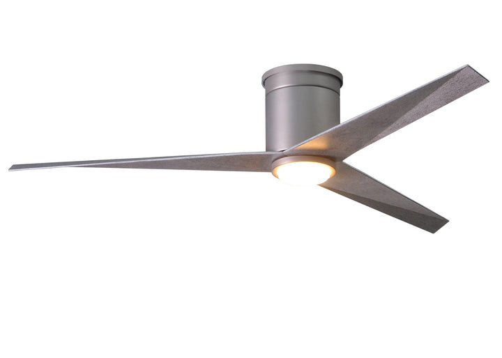 Matthews Fan Company Eliza-HLK Three Blade Flush Mount with Light Kit EKHLK Indoor Ceiling Fans Matthews Fan Company Brushed Nickel Barn Wood 