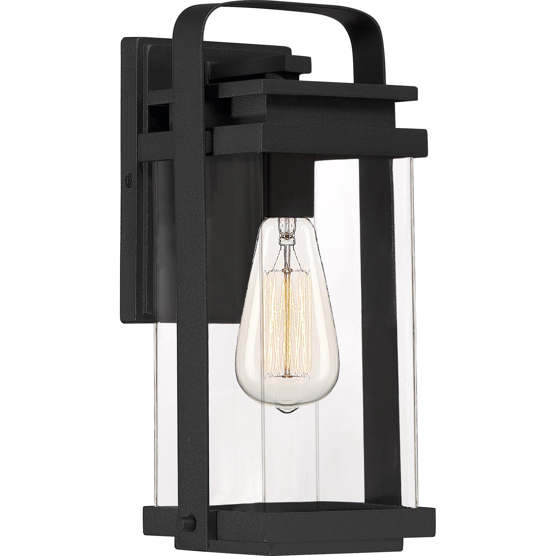 Quoizel  Exhibit Outdoor Lantern, Small Outdoor l Wall Quoizel Earth Black  