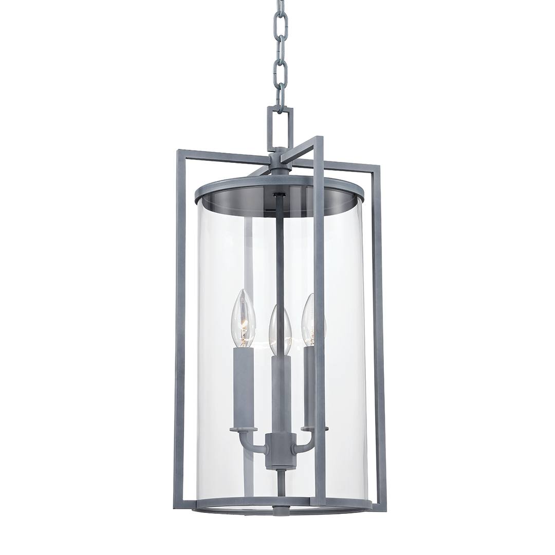 Troy Lighting 3 LIGHT EXTERIOR LANTERN F1146 Pendants Troy Lighting WEATHERED ZINC  