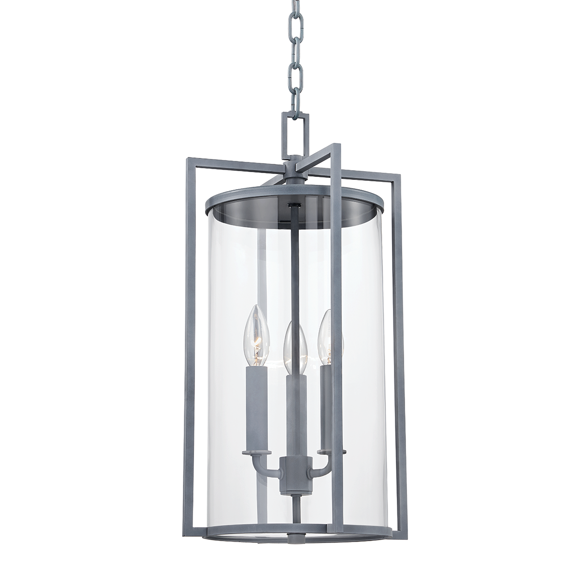 Troy PERCY 3 LIGHT EXTERIOR LANTERN F1146 Outdoor l Wall Troy Lighting WEATHERED ZINC  