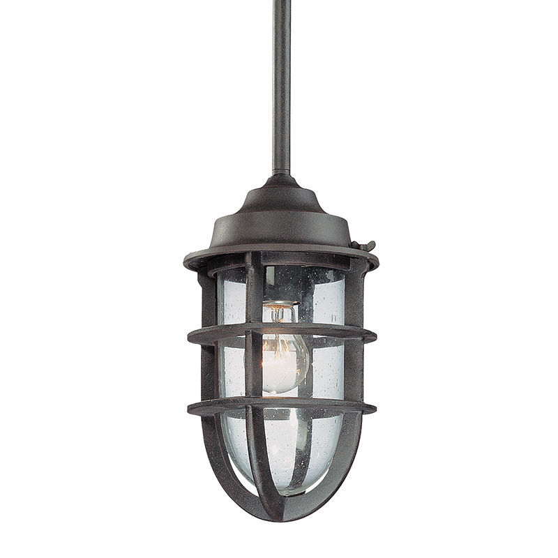 Troy Lighting WILMINGTON 1LT PENDANT MEDIUM F1862 Outdoor Hanging Lights Troy Lighting NATURAL RUST  