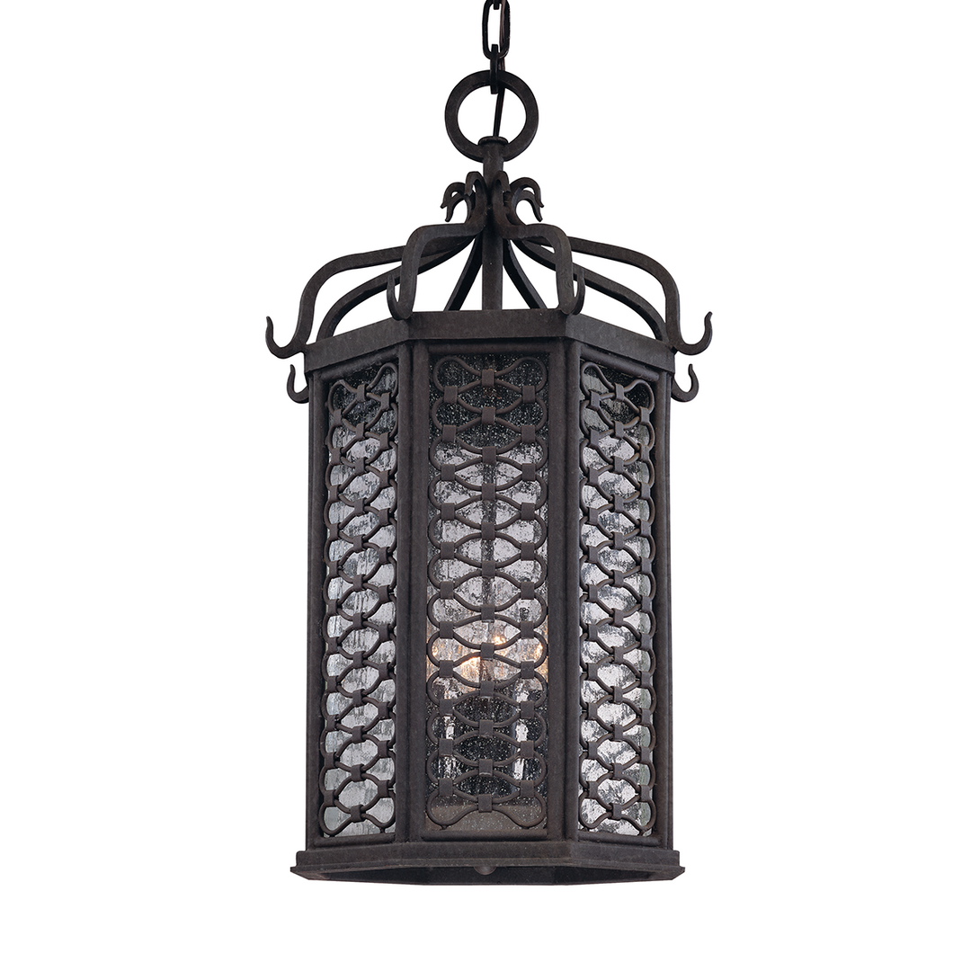 Troy Lighting LOS OLIVOS 4LT HANGING LANTERN LARGE F2378I Outdoor Hanging Lights Troy Lighting OLD IRON  