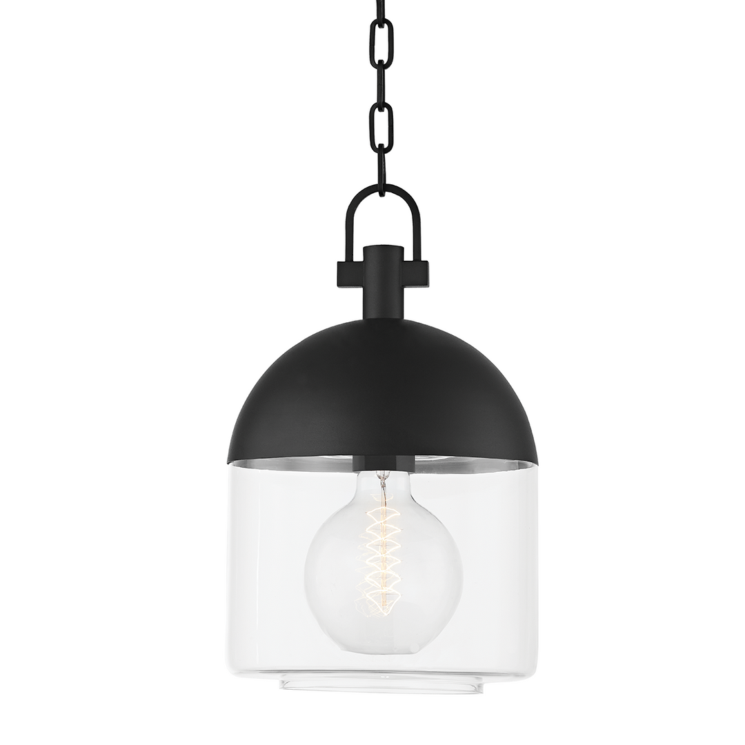 Troy Lighting 1 LIGHT LARGE EXTERIOR PENDANT F4510 Outdoor Hanging Lights Troy Lighting TEXTURE BLACK  