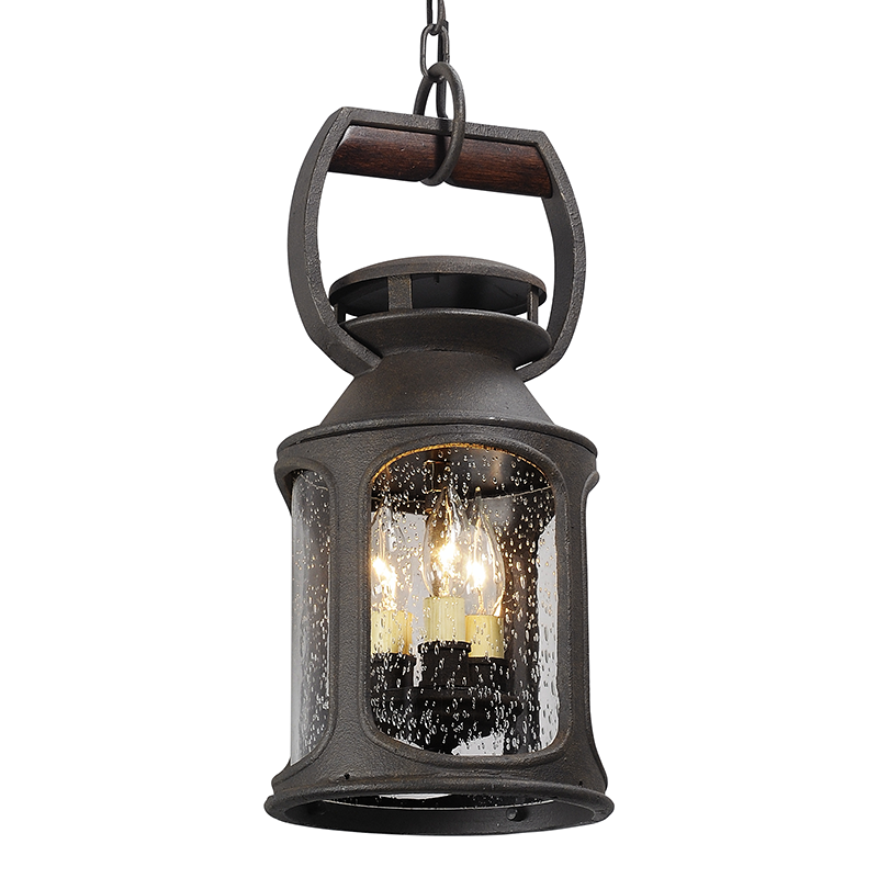 Troy Lighting OLD TRAIL 3LT PENDANT MEDIUM F4517 Outdoor Hanging Lights Troy Lighting CENTENNIAL RUST  