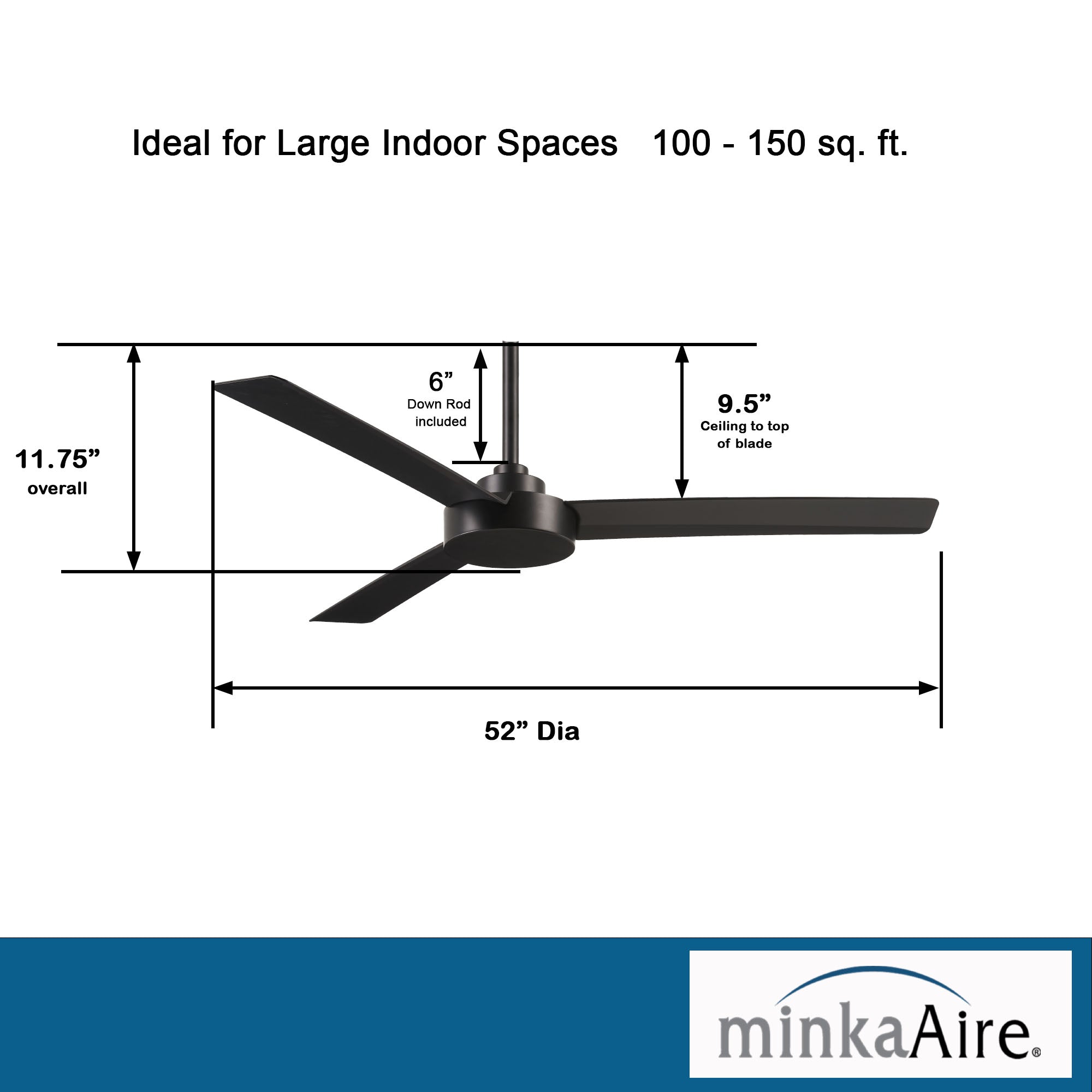 Minka Aire Roto 52" Three Blade Ceiling Fan F524