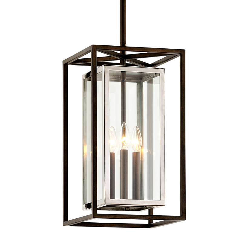 Troy Lighting MORGAN 3LT HANGER F6517 Outdoor l Wall Troy Lighting BRONZE WITH POLISHED STAINLESS  