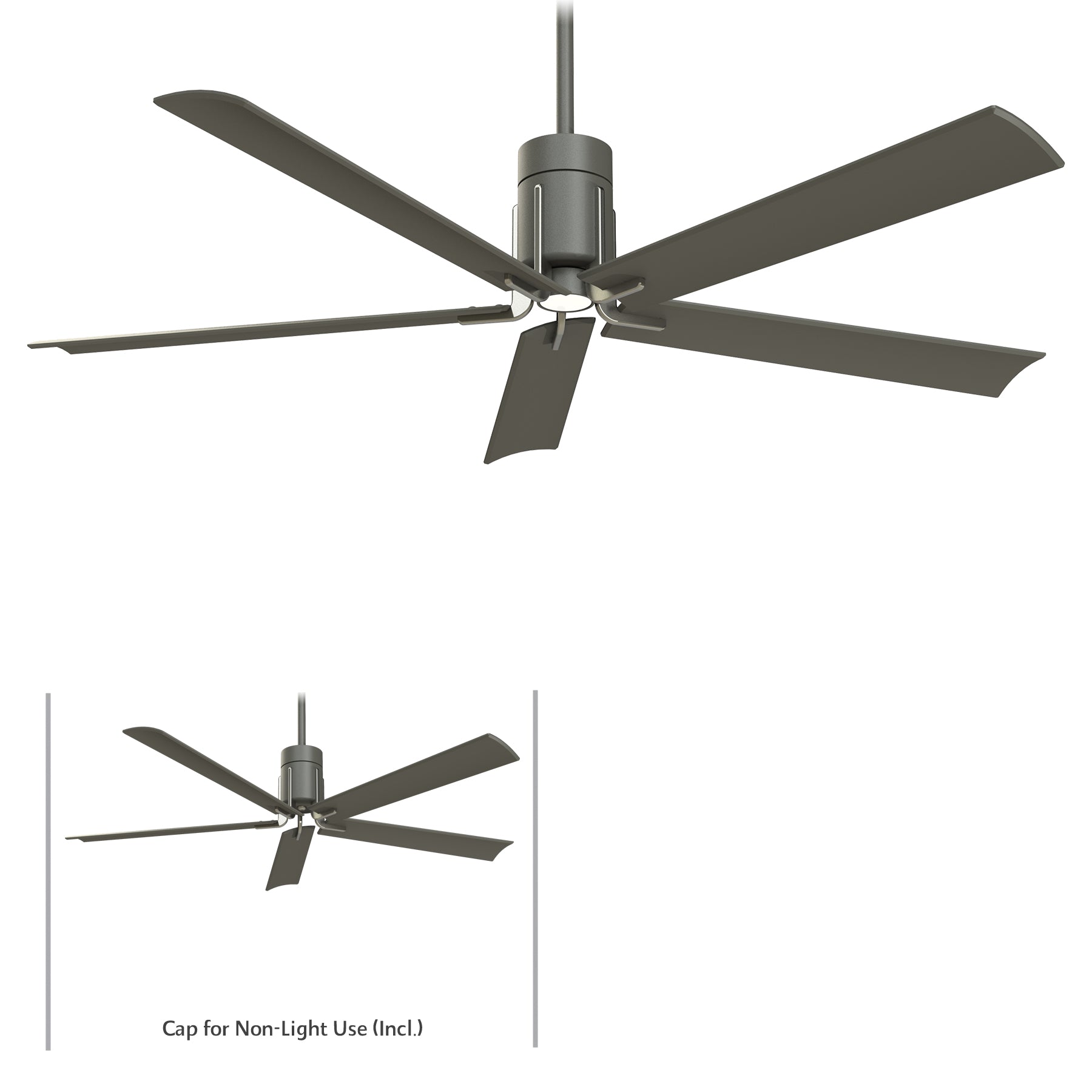 Minka-Aire Clean LED 60" Ceiling Fan Ceiling Fan Minka-Aire Polished Nickel  