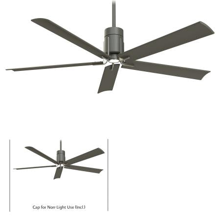 Minka-Aire Clean LED 60" Ceiling Fan Ceiling Fan Minka-Aire Grey Iron with Brushed Nickel  