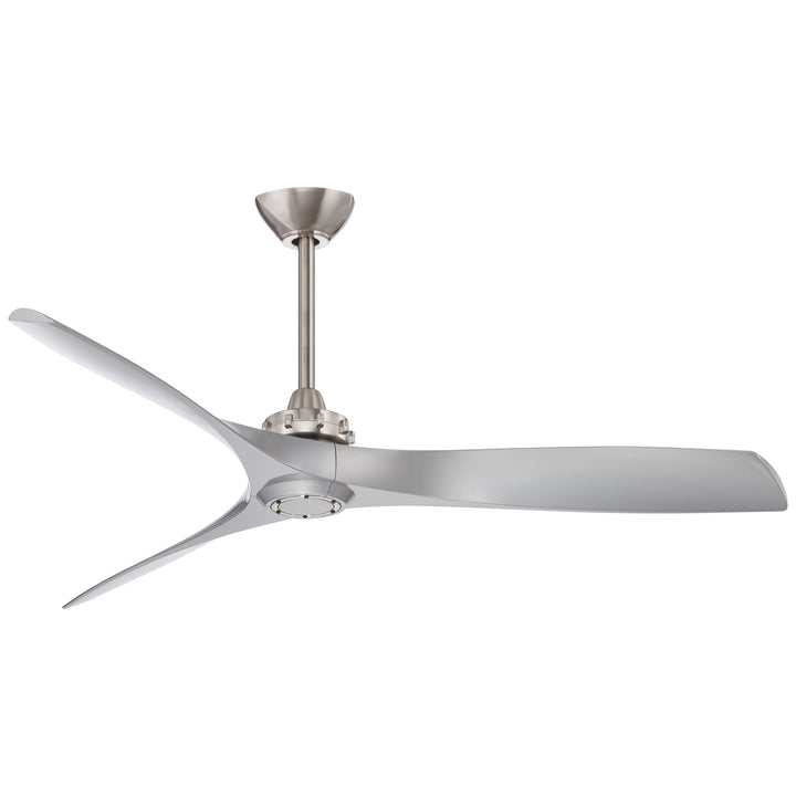 Minka Aire AVIATION 60" Three Blade Ceiling Fan F853 Indoor Ceiling Fans Minka-Aire BRUSHED NICKEL W/ SILVER / SILVER  