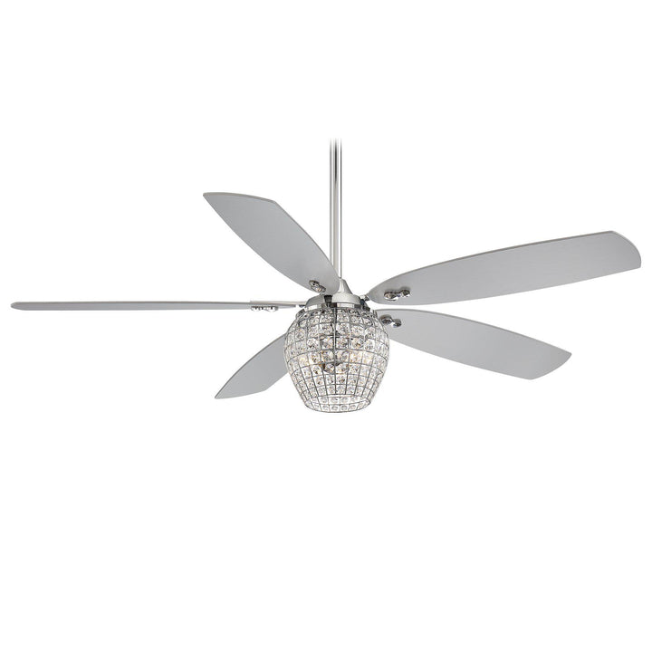 Minka Aire BLING LED 56" Ceiling Fan Indoor Ceiling Fans Minka-Aire CHROME / SILVER  