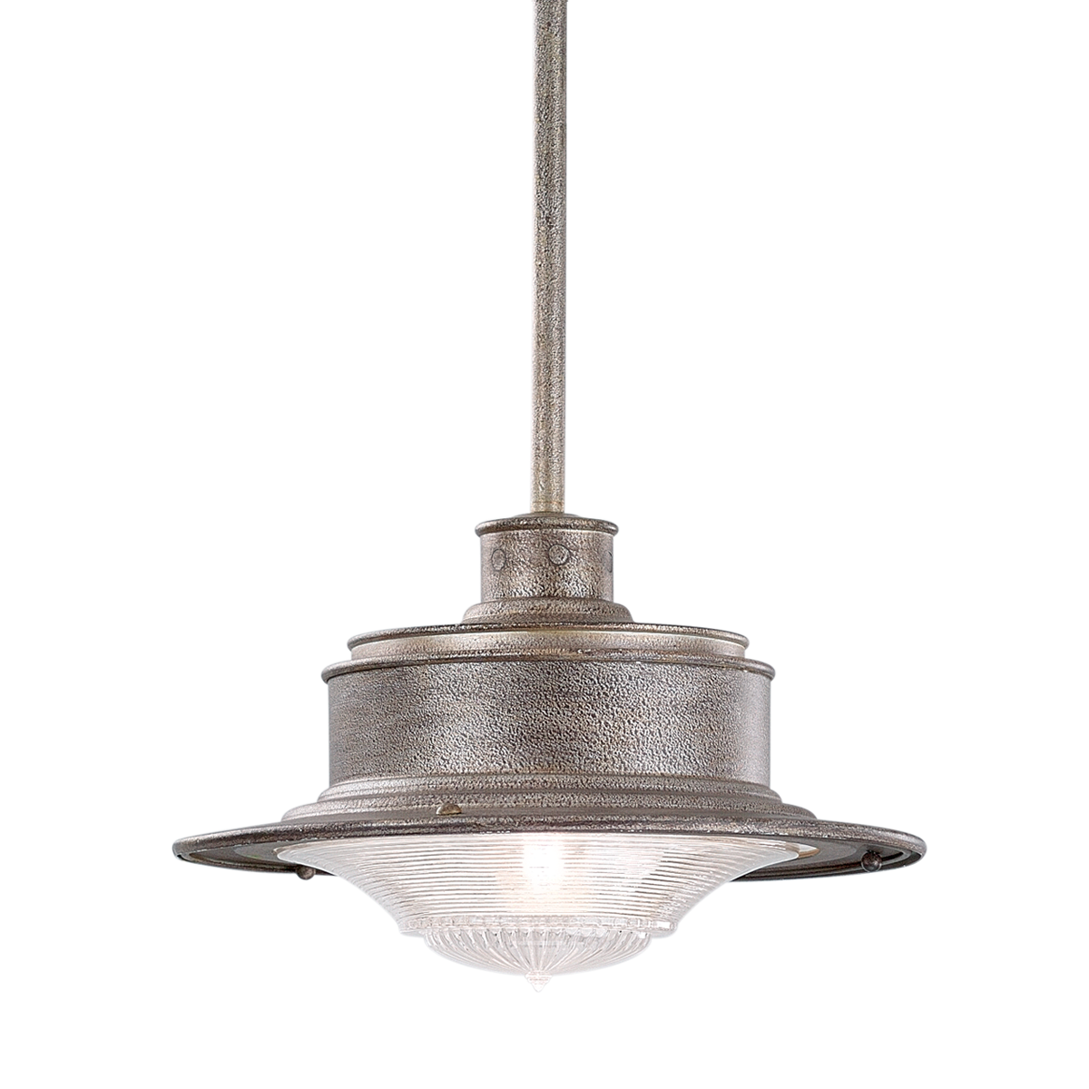 Troy Lighting SOUTH STREET 1LT HANGING DOWNLIGHT SMALL OLD GALVANIZED F9395