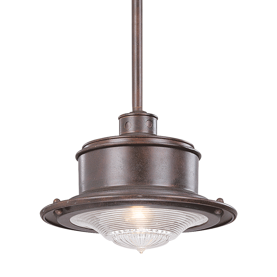 Troy Lighting SOUTH STREET 1LT HANGING DOWNLIGHT MEDIUM OLD RUST F9396 Outdoor Hanging Lights Troy Lighting OLD RUST  