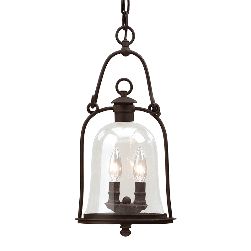 Troy Lighting OWINGS MILL 2LT HANGING LANTERN MEDIUM F9466 Outdoor Hanging Lights Troy Lighting NATURAL BRONZE  