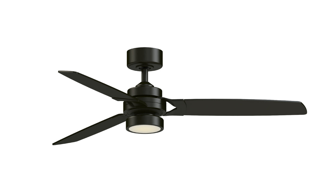 Fanimation Amped 52" Ceiling Fan with Light Kit Indoor Ceiling Fans Fanimation 52 Black Black