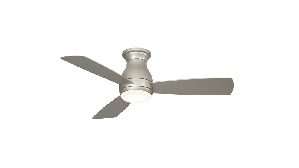 Fanimation Hugh Ceiling Fan with Light Kit Indoor Ceiling Fans Fanimation 44 Brushed Nickel Brushed Nickel