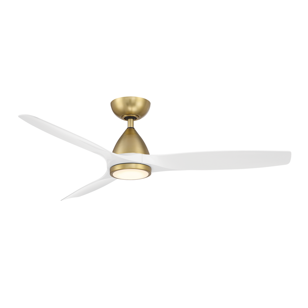 Modern Forms Fans Skylark Three Blade Ceiling Fan FR-W2202 Indoor Ceiling Fans Modern Forms Fans Soft Brass/Matte White  