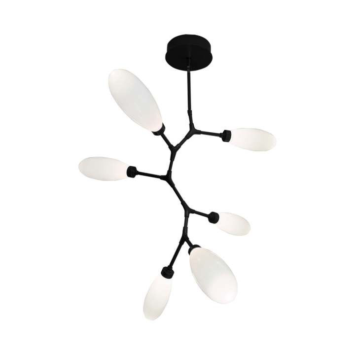 Hammerton Fiori Modern Vine 6 Pc. Pendants Hammerton Studio Metallic Beige Silver White Glass Lens 3000