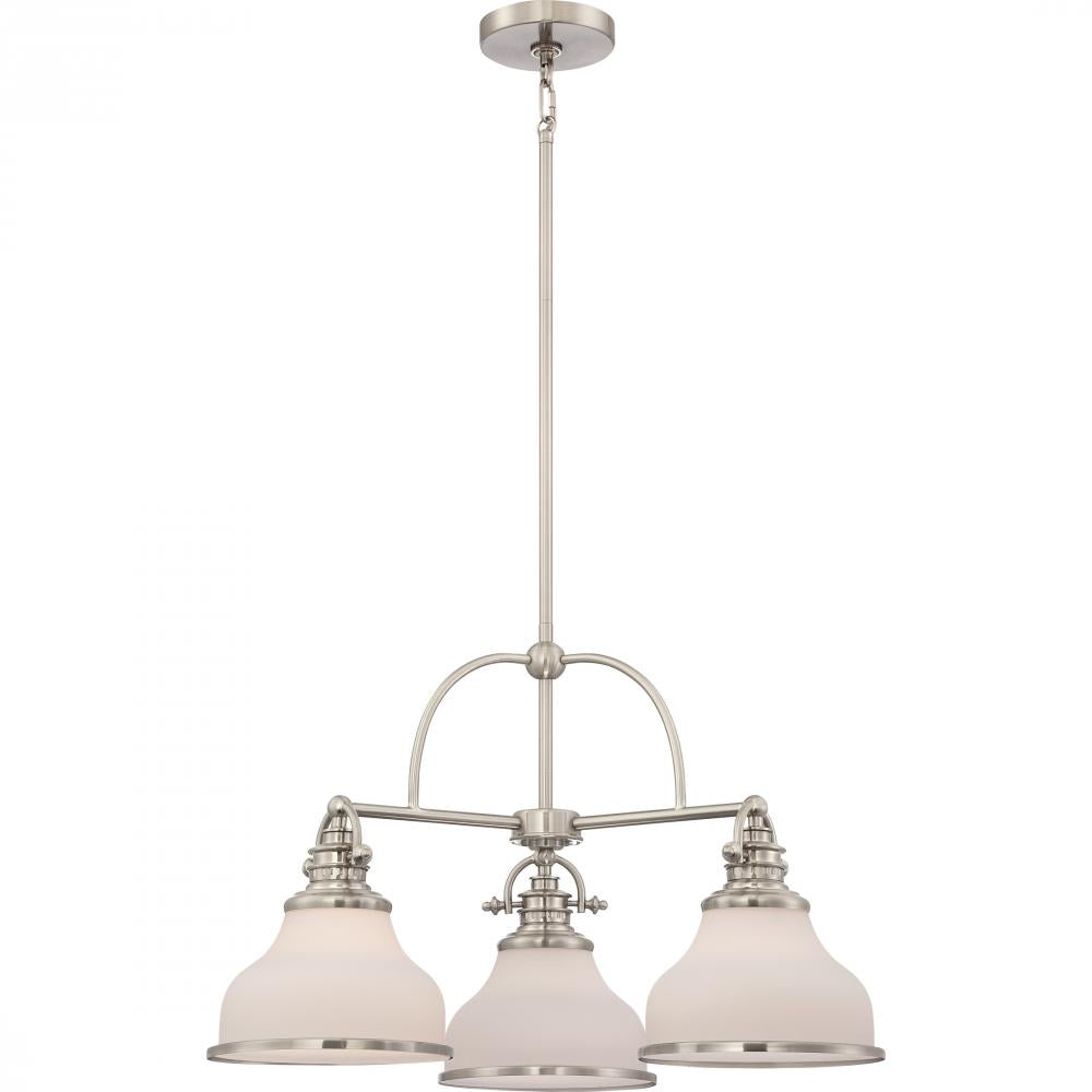 Quoizel Grant Three Light Chandelier GRT5103IS Chandeliers Quoizel   