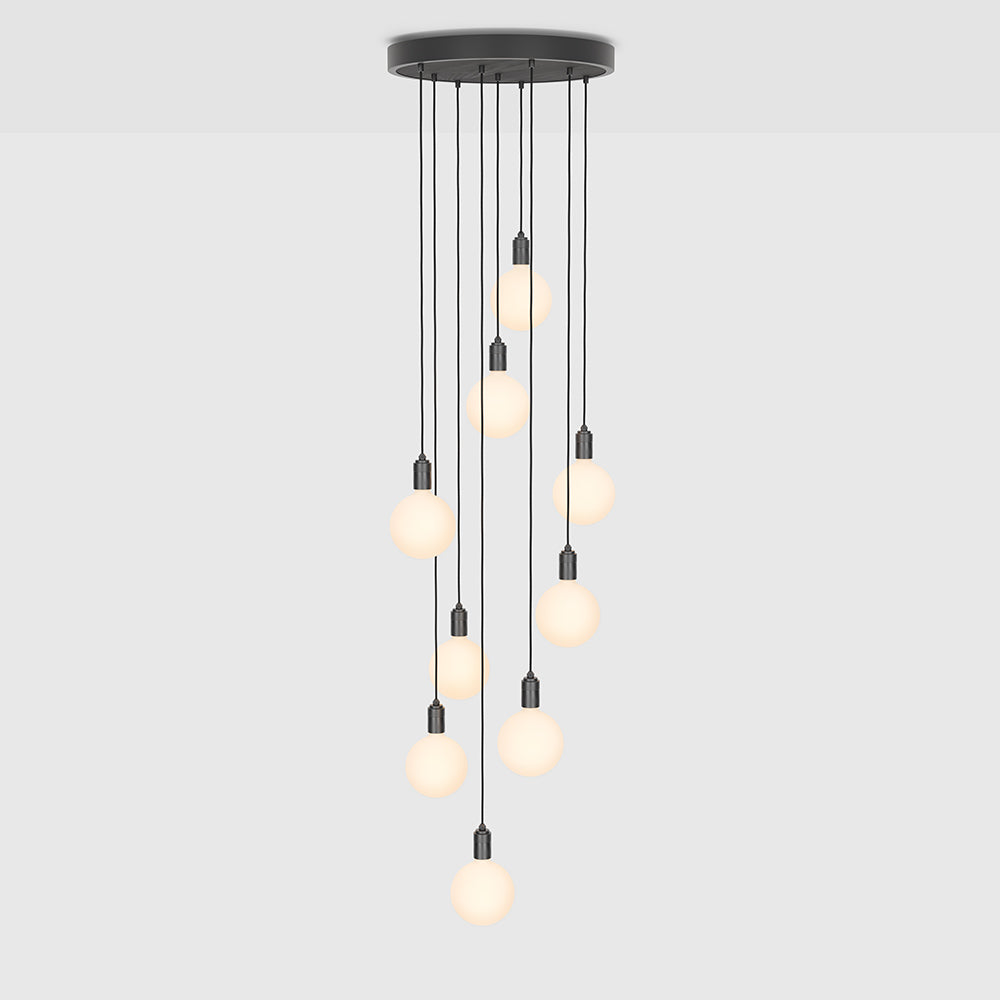 Tala Nine Pendant with Large Canopy and Sphere IV Bulbs