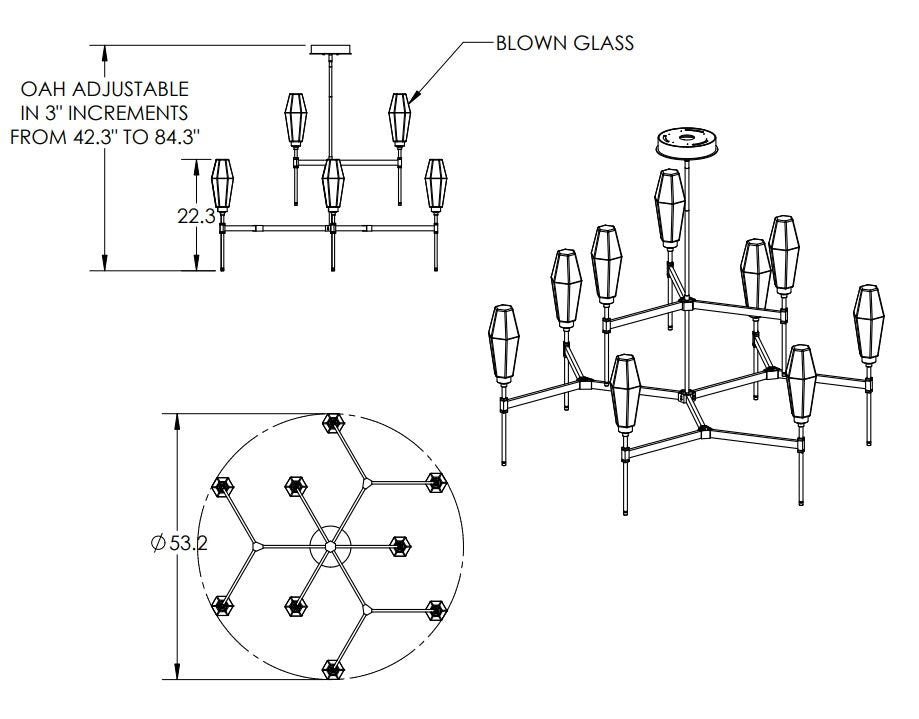 Hammerton Aalto Round Belvedere Chandelier-54