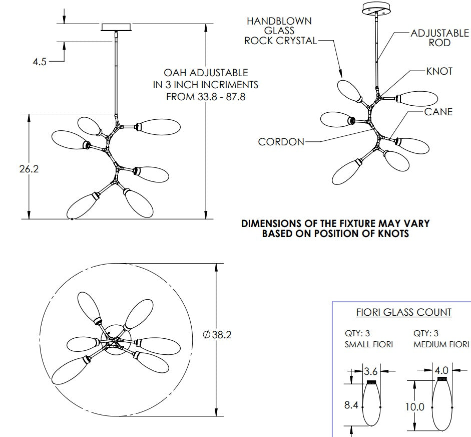 Hammerton Fiori Modern Vine 6 Pc. Pendants Hammerton Studio   