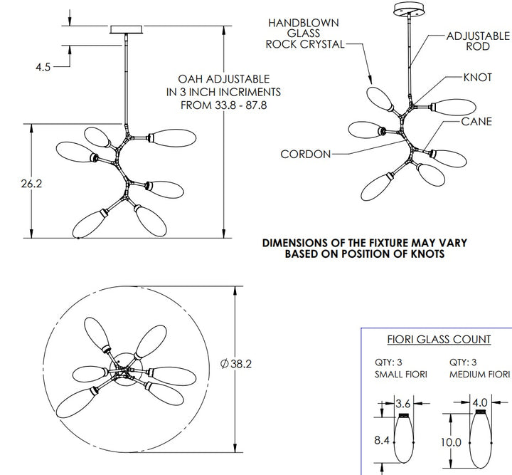 Hammerton Fiori Modern Vine 6 Pc.