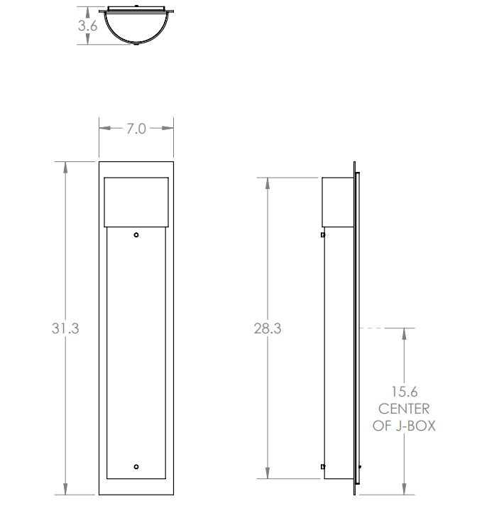 Hammerton Outdoor Tall Round Cover Sconce with Glass Outdoor Wall Lights Hammerton Studio   