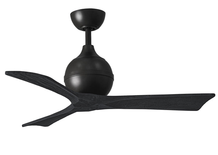 Matthews Fan Company Irene-3 Three Blade IR3 Indoor Ceiling Fans Matthews Fan Company Matte Black Matte Black 42"