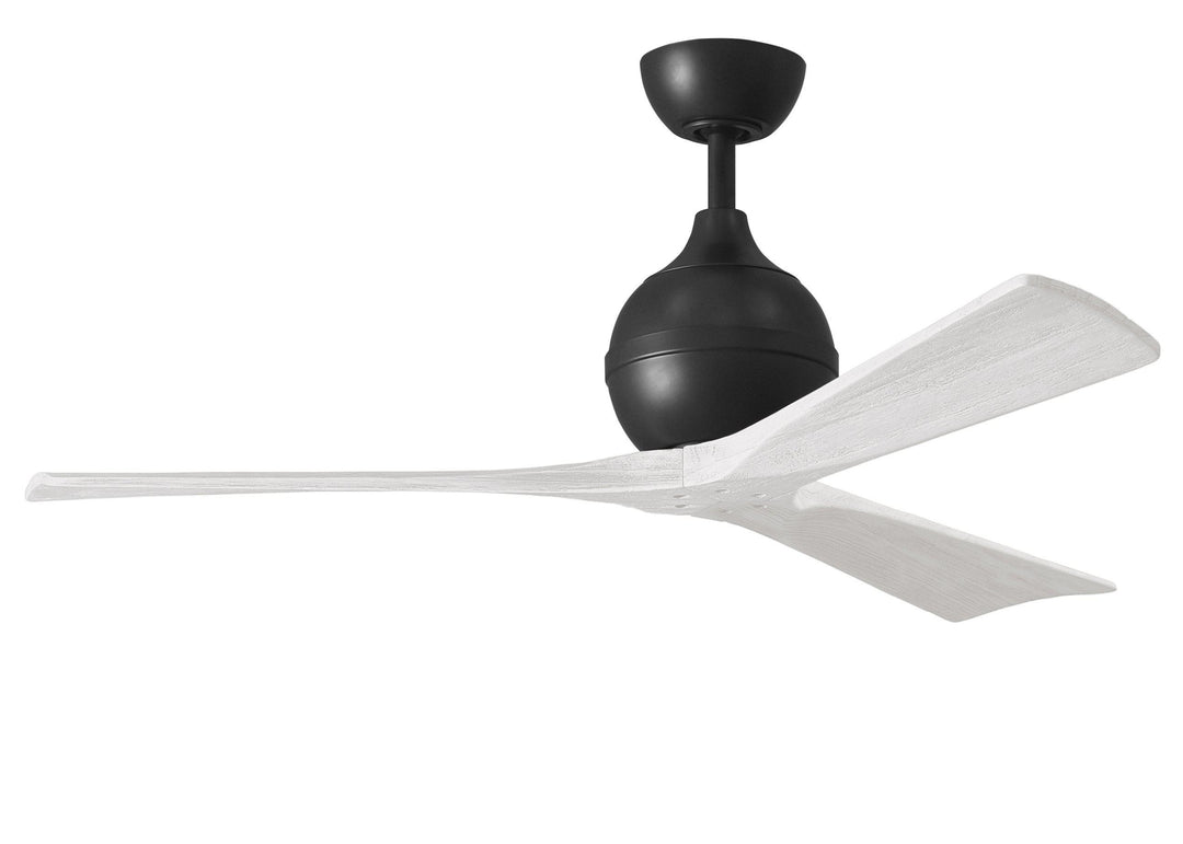 Matthews Fan Company Irene-3 Three Blade IR3 Indoor Ceiling Fans Matthews Fan Company Matte Black Matte White 52"