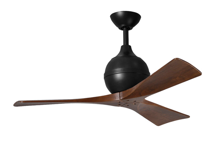 Matthews Fan Company Irene-3 Three Blade IR3 Indoor Ceiling Fans Matthews Fan Company Matte Black Walnut Tone 42"