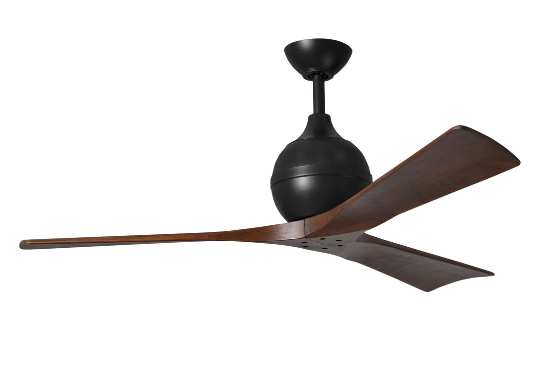 Matthews Fan Company Irene-3 Three Blade IR3 Indoor Ceiling Fans Matthews Fan Company Matte Black Walnut Tone 52"