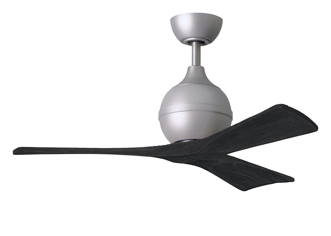 Matthews Fan Company Irene-3 Three Blade IR3 Indoor Ceiling Fans Matthews Fan Company Brushed Nickel Matte Black 42"