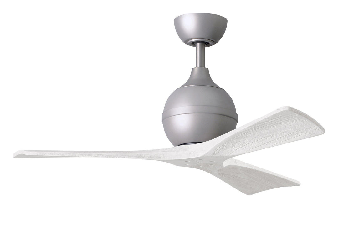 Matthews Fan Company Irene-3 Three Blade IR3 Indoor Ceiling Fans Matthews Fan Company Brushed Nickel Matte White 42"