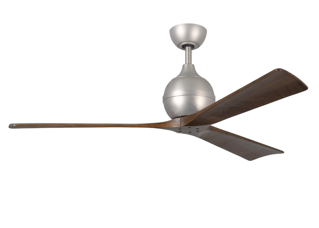 Matthews Fan Company Irene-3 Three Blade IR3 Indoor Ceiling Fans Matthews Fan Company Brushed Nickel Walnut Tone 60"