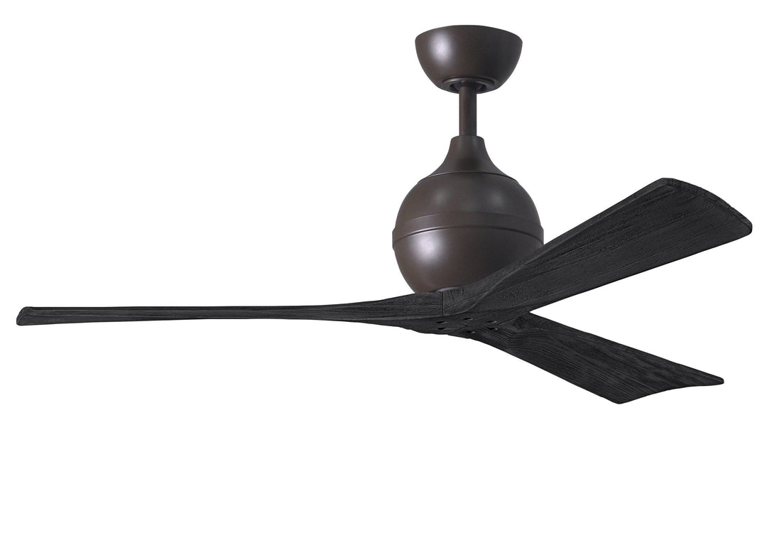 Matthews Fan Company Irene-3 Three Blade IR3 Indoor Ceiling Fans Matthews Fan Company Textured Bronze Matte Black 52"