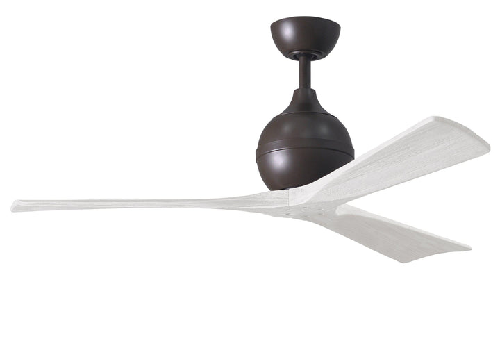 Matthews Fan Company Irene-3 Three Blade IR3 Indoor Ceiling Fans Matthews Fan Company Textured Bronze Matte White 52"