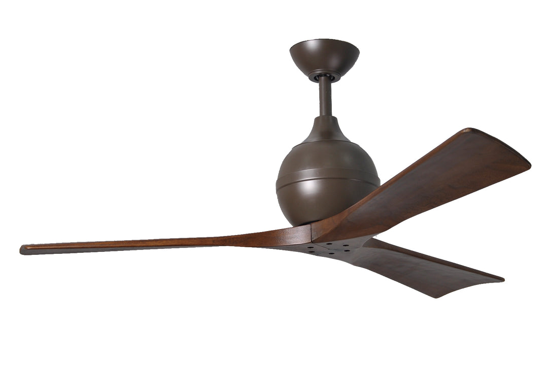 Matthews Fan Company Irene-3 Three Blade IR3 Indoor Ceiling Fans Matthews Fan Company Textured Bronze Walnut Tone 52"