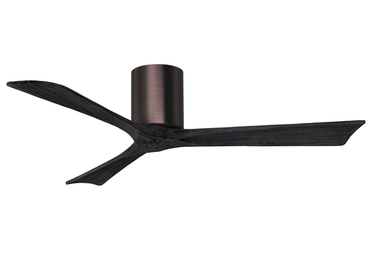 Matthews Fan Company Irene-3H 52" Flush Mounted Ceiling Fan Indoor Ceiling Fans Matthews Fan Company 52" Brushed Bronze Matte Black