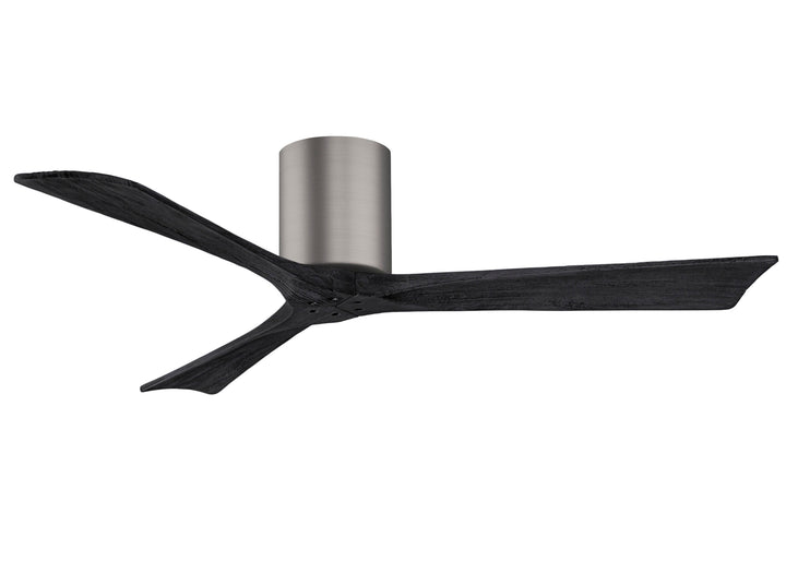 Matthews Fan Company Irene-3H 52" Flush Mounted Ceiling Fan Indoor Ceiling Fans Matthews Fan Company 52" Brushed Pewter Matte Black