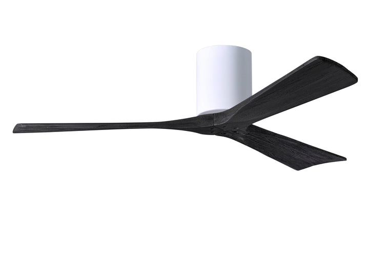 Matthews Fan Company Irene-3H 52" Flush Mounted Ceiling Fan Indoor Ceiling Fans Matthews Fan Company 52" White Matte Black