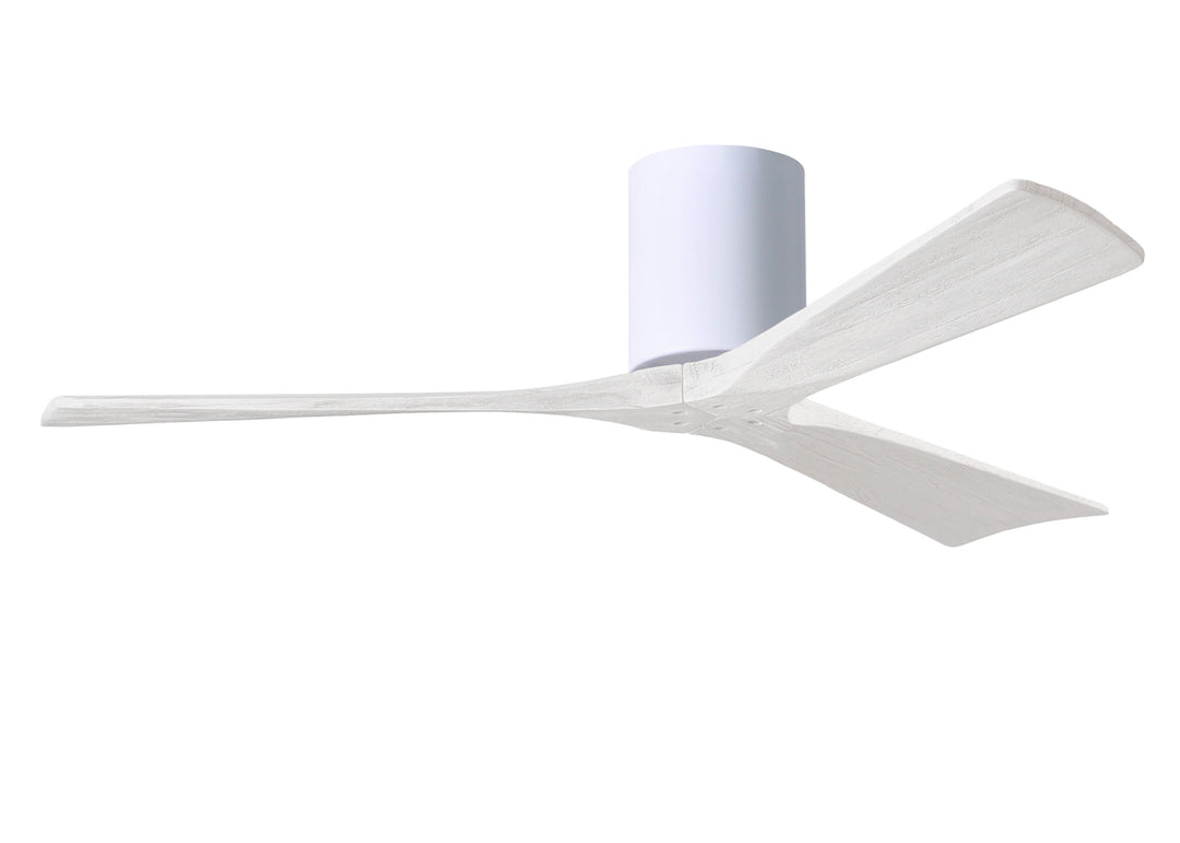 Matthews Fan Company Irene-3H 52" Flush Mounted Ceiling Fan Indoor Ceiling Fans Matthews Fan Company 52" White Matte White